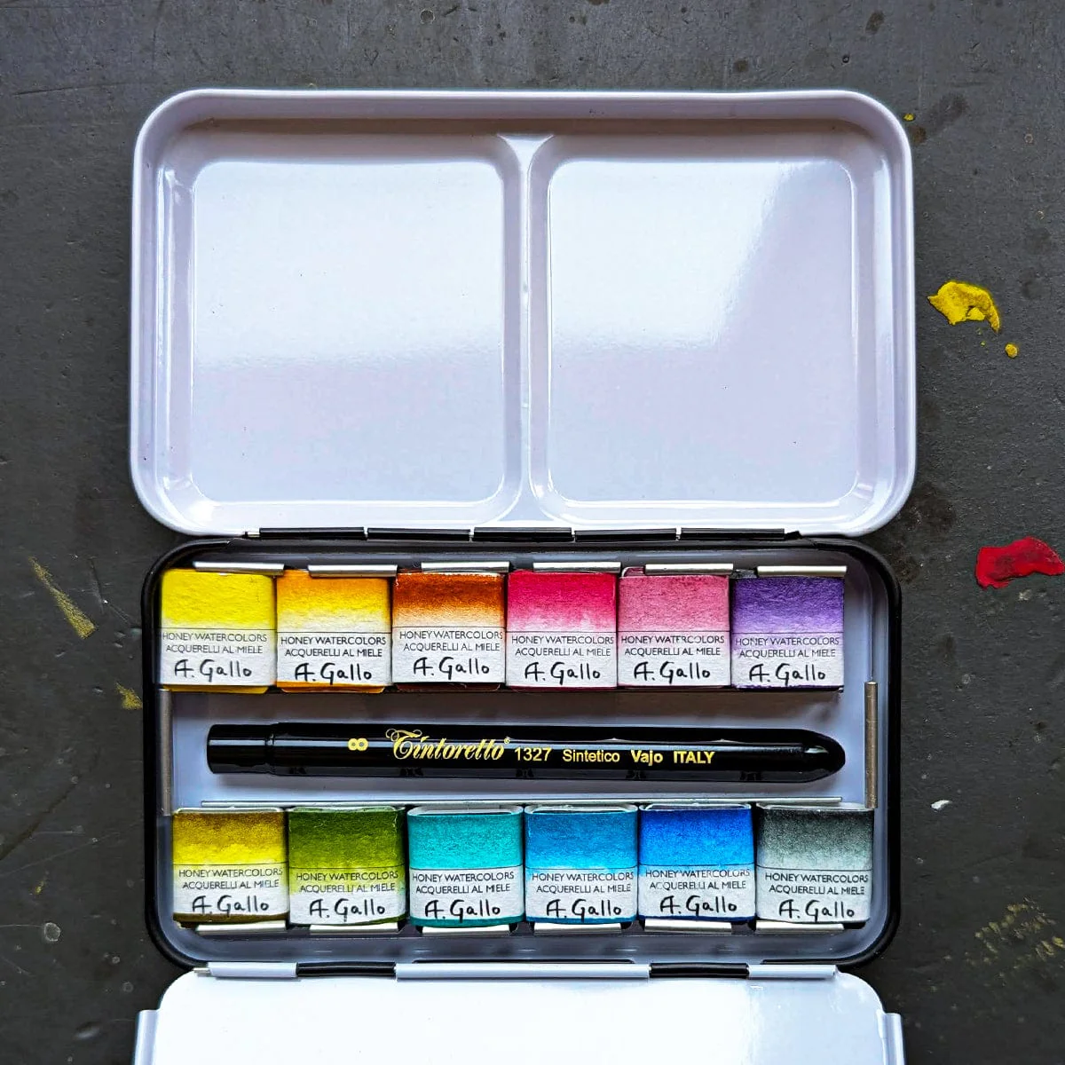 A. Gallo - Handmade Watercolours - Botanical Palette - Set of 12 Half Pans - Image 2