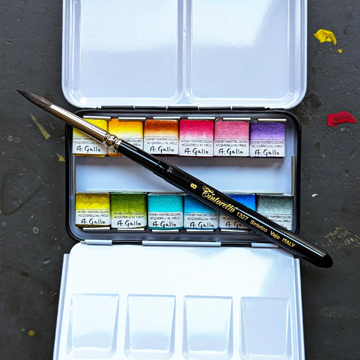 A. Gallo - Handmade Watercolours - Botanical Palette - Set of 12 Half Pans - Image 4