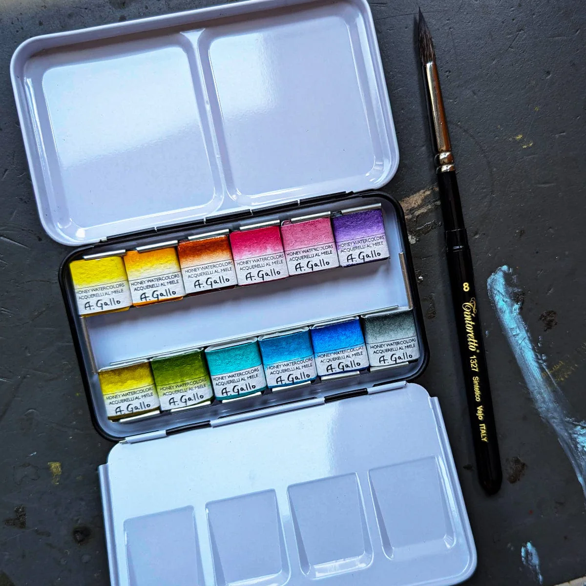 A. Gallo - Handmade Watercolours - Botanical Palette - Set of 12 Half Pans - Image 5