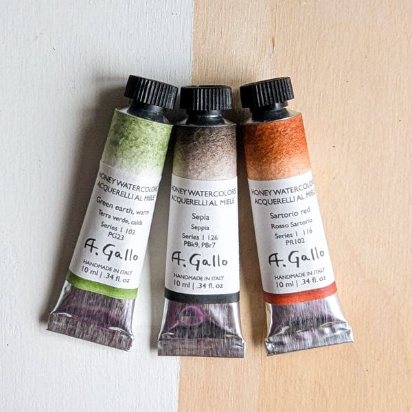A. Gallo - Handmade Watercolours - Individual 10mL Tubes - Series 1