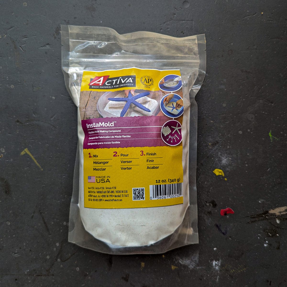 Activa - InstaMold - Flexible Mold Making Compound - 12oz Bag