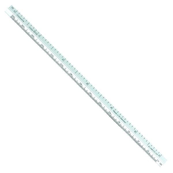 Alumicolor - Metal Pocket Tri-Scale -  Engineer Style - 6" Imperial Rulers - Image 3