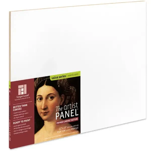 Ampersand - Artist Panel - Canvas Texture - 3/8" Depth - 12x16"
