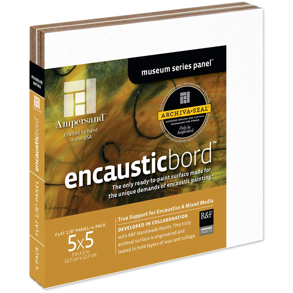 Ampersand - Encausticbord - 1/8" Depth - 5x5" - 4 Pack