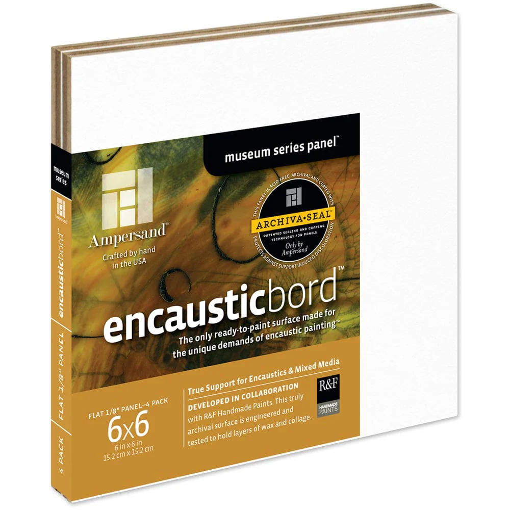 Ampersand - Encausticbord - 1/8" Depth - 6x6" - 4 Pack
