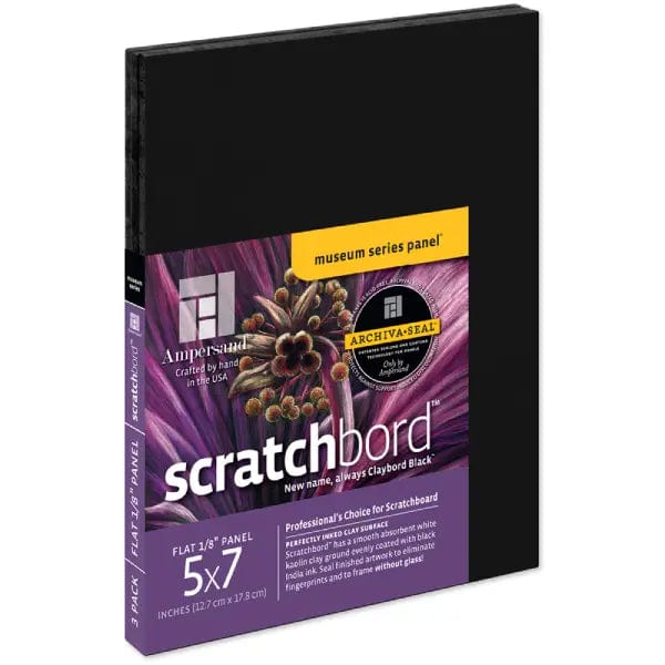 Ampersand - Scratchbord - 1/8" Flat Panel - 5x7" - 3 Pack