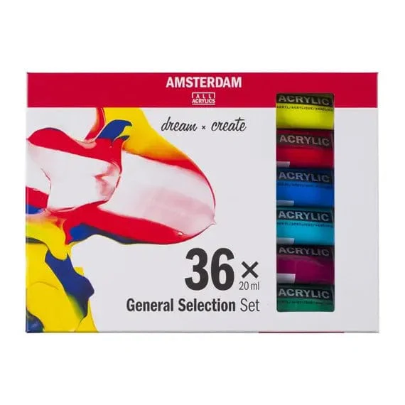 Amsterdam - Acrylic Paint Set - 36 Colours - General Selection