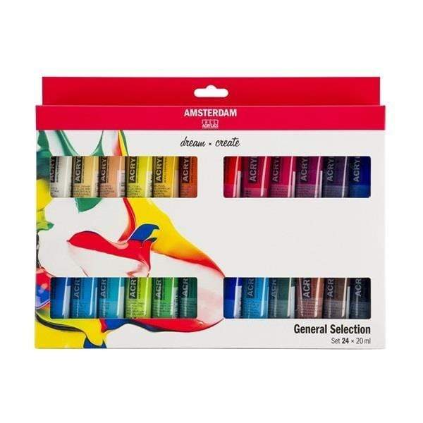 Amsterdam - Acrylic Paint Set - 24 Colours - General Selection