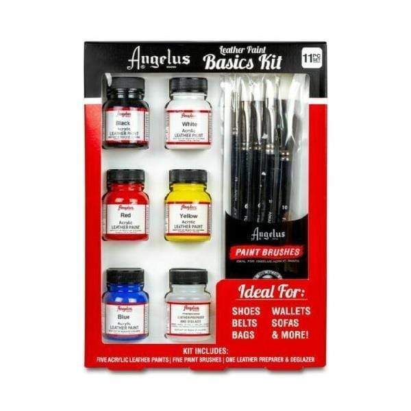 Angelus - Leather Paint Basics Kit - 11 Pieces