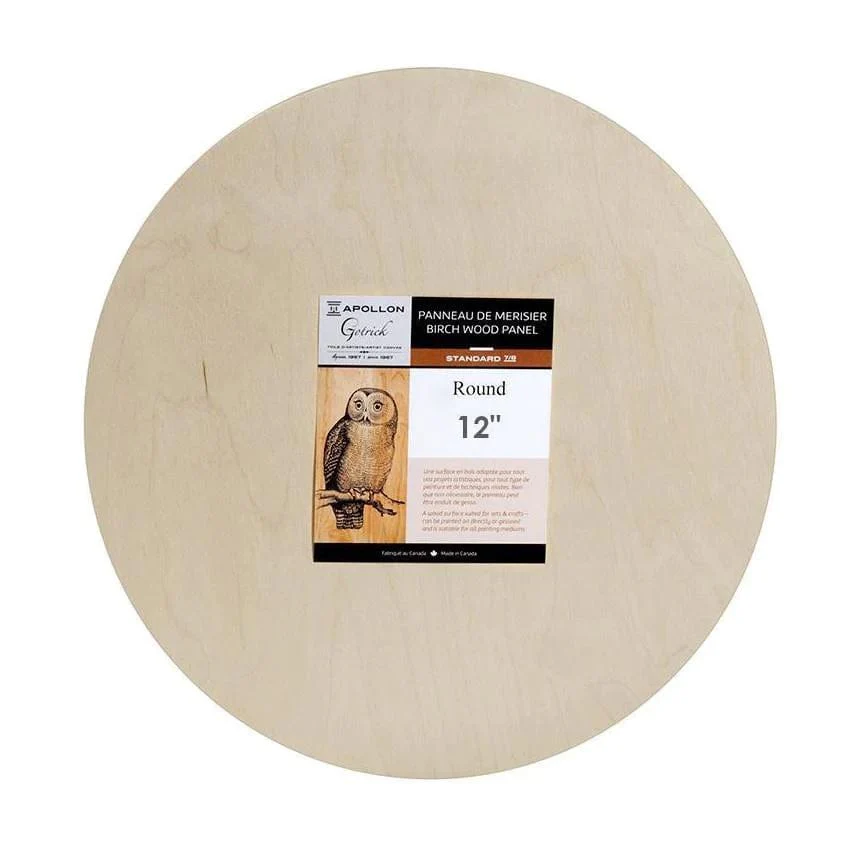 Gwartzman's Professional Wood Panel - 7/8" Regular Depth - Round - 12" Diameter