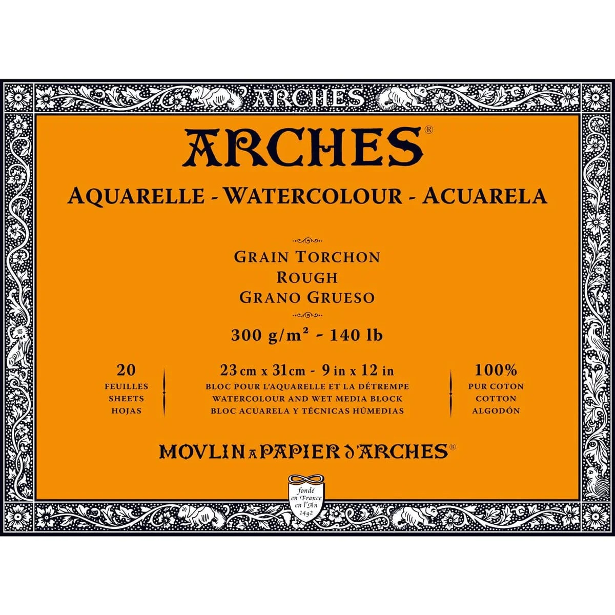Arches - Watercolour Block - Rough - 140lb - 9x12"