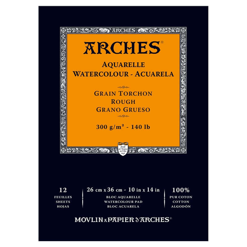 Arches - Watercolour Pad - Rough - 140lb - 10x14"