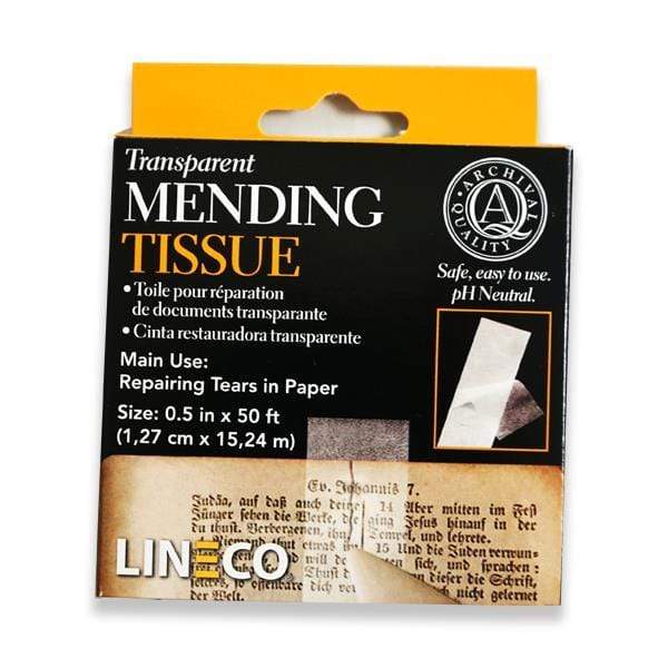 Lineco - Archival Mending Tissue - Transparent - 0.5" x 50 Foot Roll