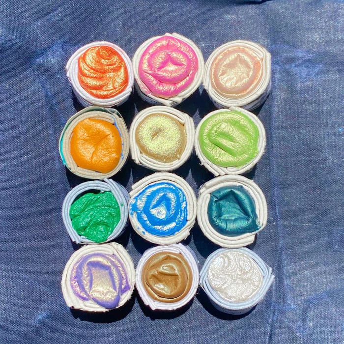 Beam - Handmade Watercolours - Sparkle Spectrum Paintstone Bundle - Set of 12 Colours