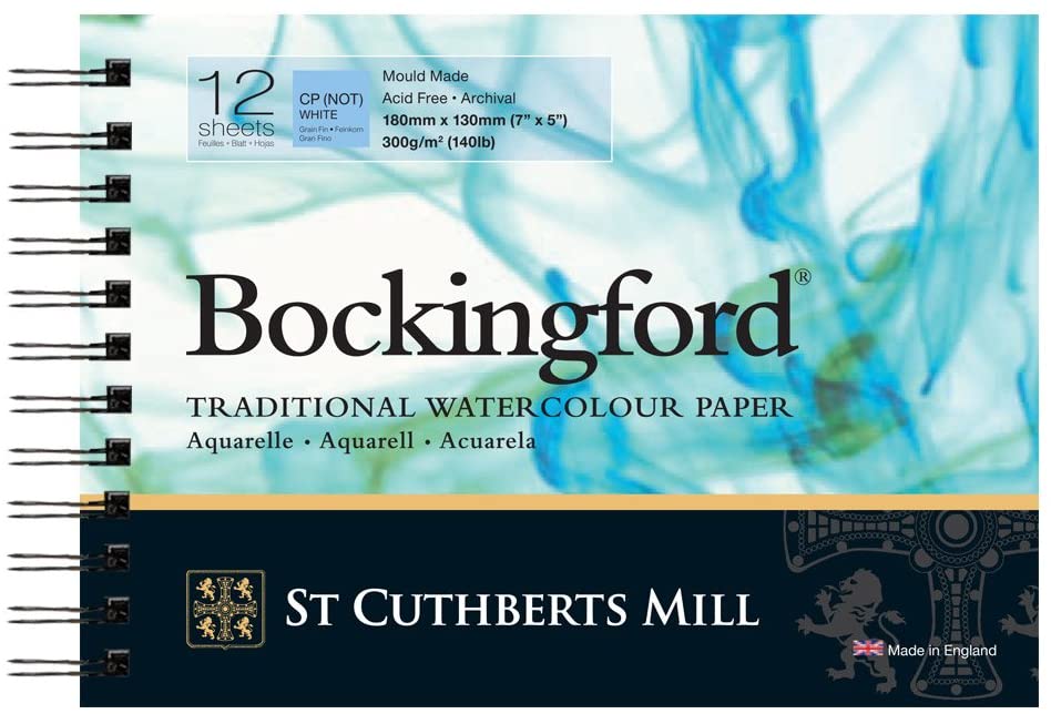 Bockingford - Spiralbound Watercolour Pad - Cold Press - 140lb - 7x5"