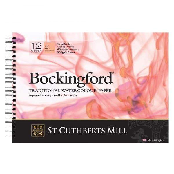 Bockingford - Spiralbound Watercolour Pad - Hot Press - 140lb - 16x12"