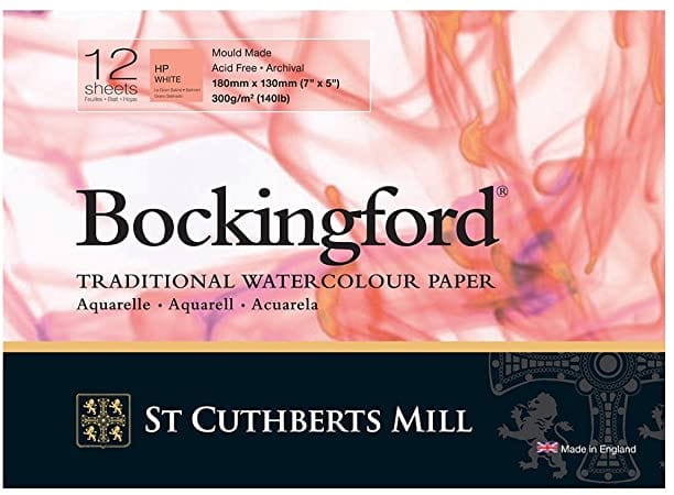 Bockingford - Watercolour Pad - Hot Press - 140lb - 7x5"
