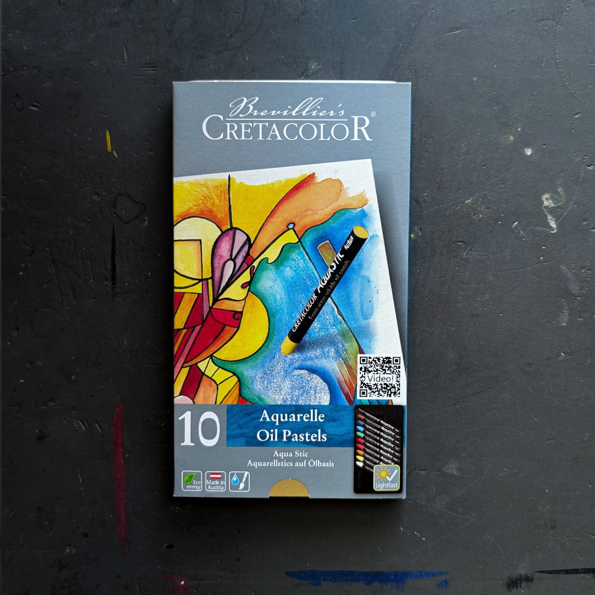 Brevillier's Cretacolor - Aqua Stic Aquarelle Oil Pastels - Set of 10 Colours