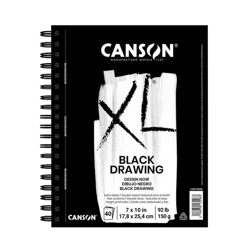 Canson - XL - Black Drawing Pad - 7x10"