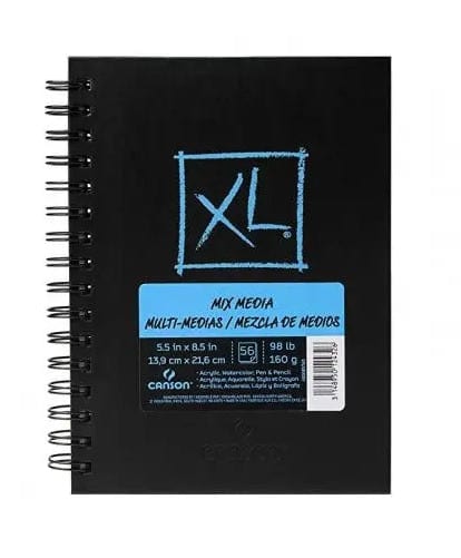 Canson - XL - Mix Media - Coil Bound Hard Cover - 5.5x8.5" Book