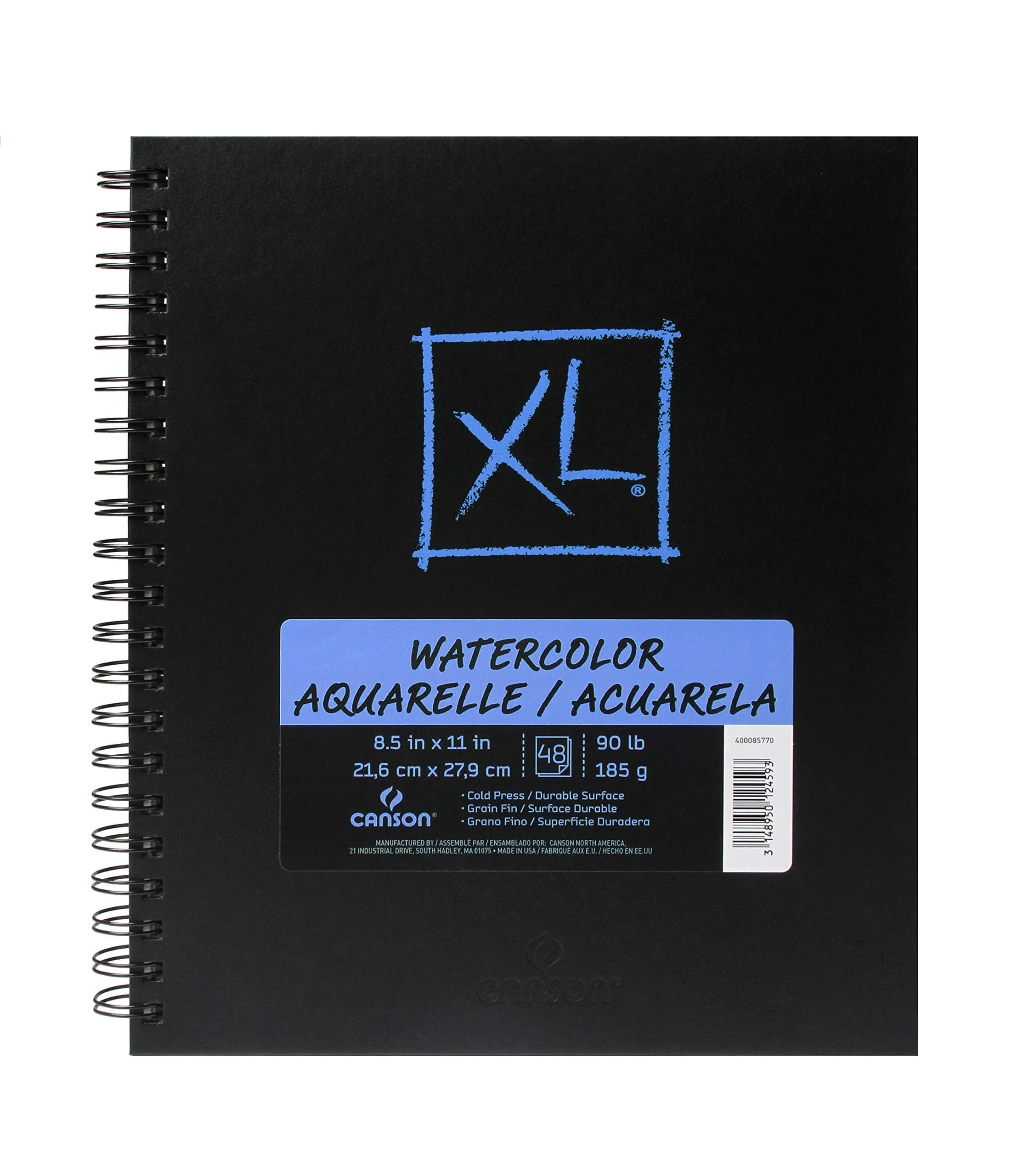 Canson - XL - Watercolour Pad - Hard Cover Coil Bound - 8.5x11"