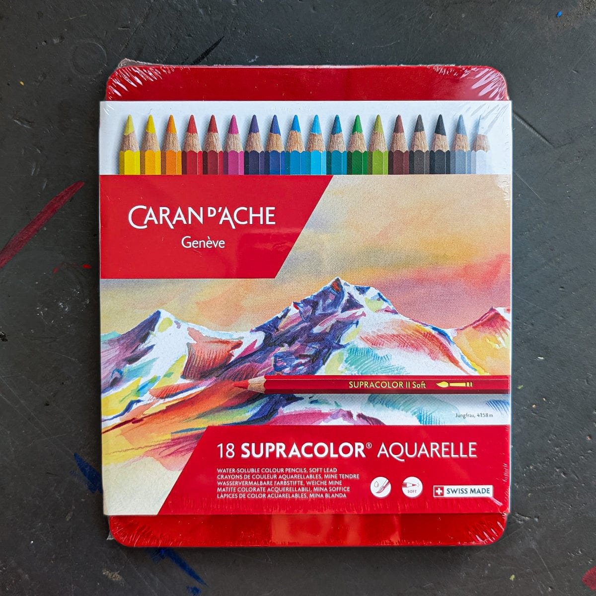 Caran d'Ache - Supracolor - Water-Soluble Colour Pencils - 18 Colour Set