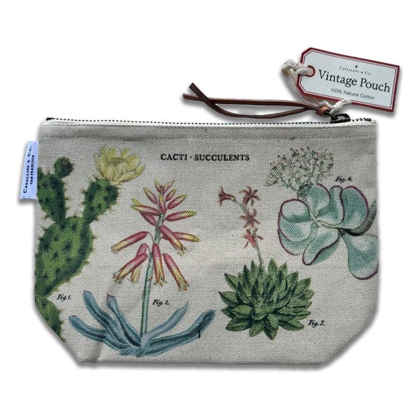 Cavallini & Co. - Vintage Pouch - Cacti & Succulents