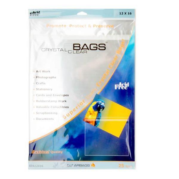 Crystal Clear Bags - Protective Sleeves - 12x16"