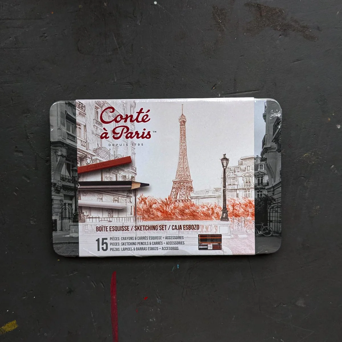 Conté à Paris - Sketching Set - 15 Piece Tin