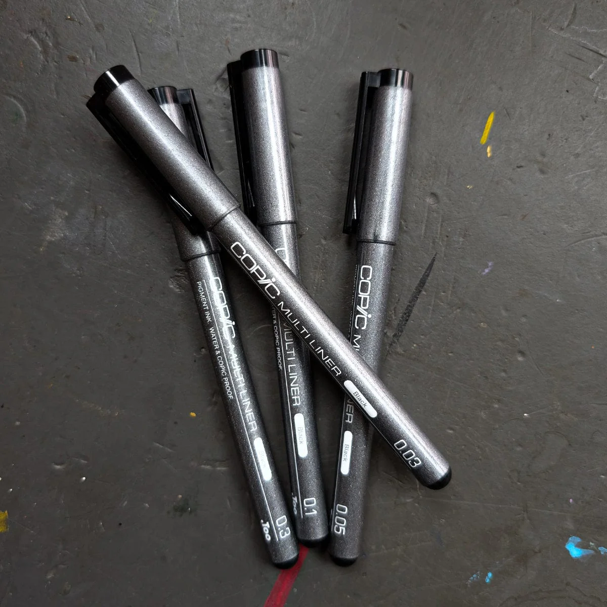 Copic - Multiliner Pens - Set of 4 - Black - Image 2