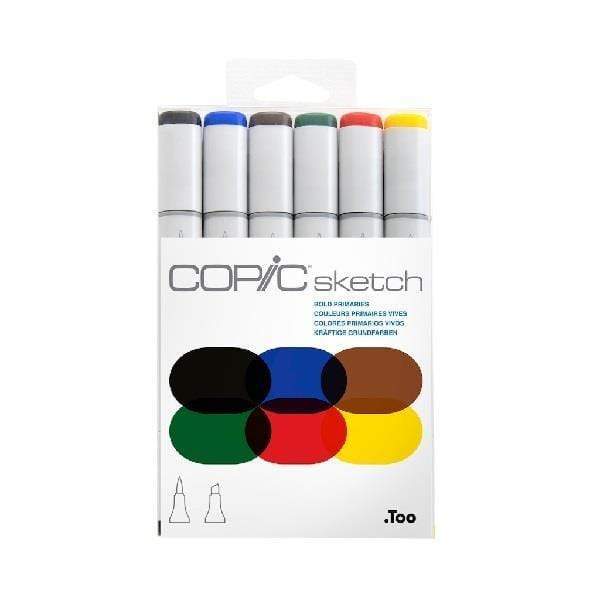 Copic - Sketch Markers - Set of 6 Colours - Bold Primaries
