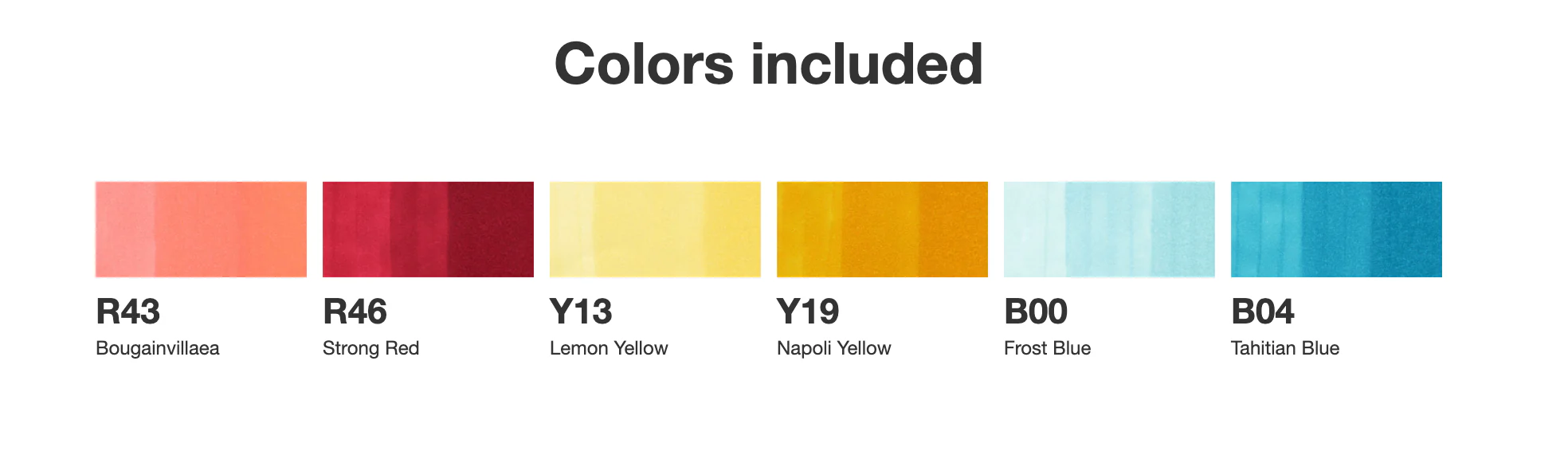 Copic - Sketch Markers - Set of 6 Colours - Perfect Primaries - Image 3