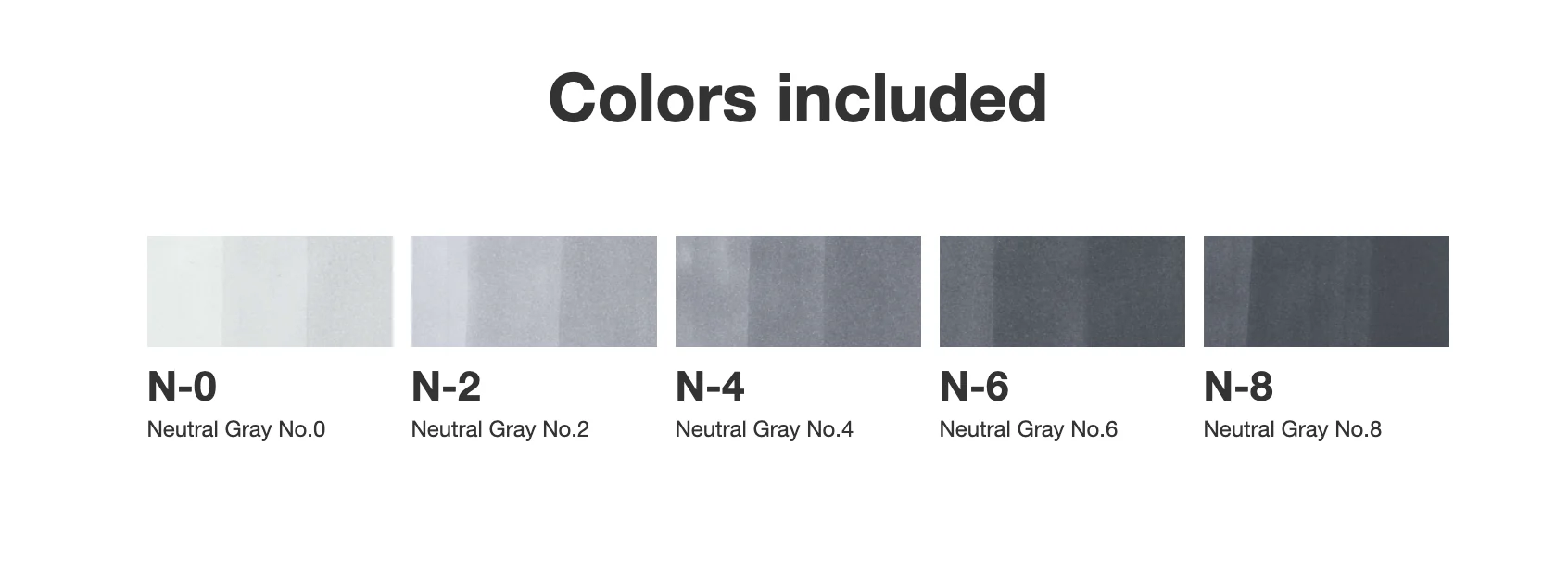 Copic - Sketch Markers - Set of 6 Colours - Sketching Greys - Image 2