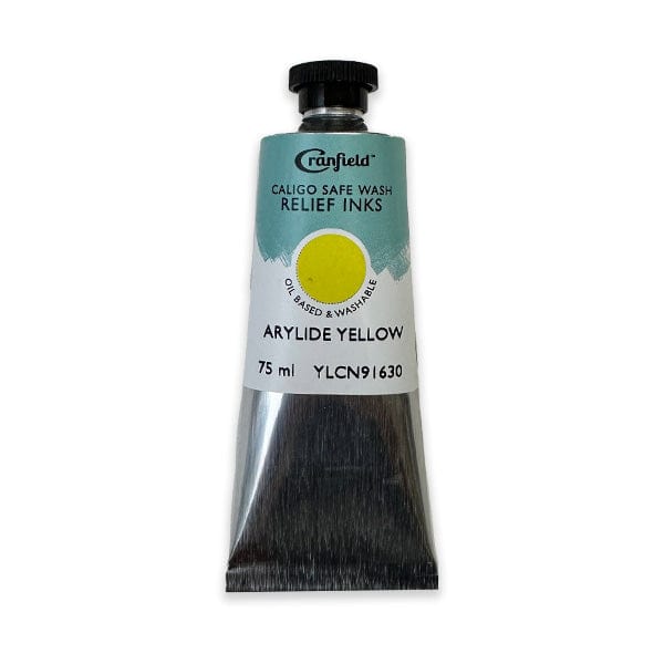Cranfield - Caligo Safe Wash Relief Ink - 75mL Tube - Arylide Yellow