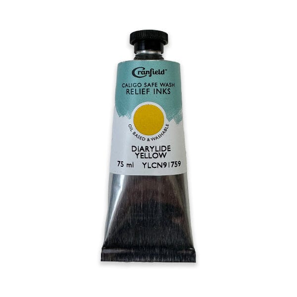 Cranfield - Caligo Safe Wash Relief Ink - 75mL Tube - Diarylide Yellow