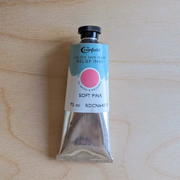 Cranfield - Caligo Safe Wash Relief Ink - 75mL Tube - Soft Pink