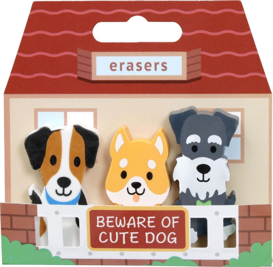 Cute Dog Eraser Set