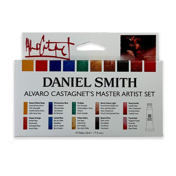 Daniel Smith - Extra Fine Watercolours - Alvaro Castagnet's Master Artist Set - 10 Colours in 5mL Tubes