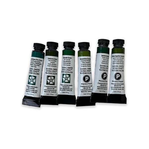 Daniel Smith - Extra Fine Watercolours - Jean Haines' Green with Envy - Set of 6 Colours in 5mL Tubes - Image 2