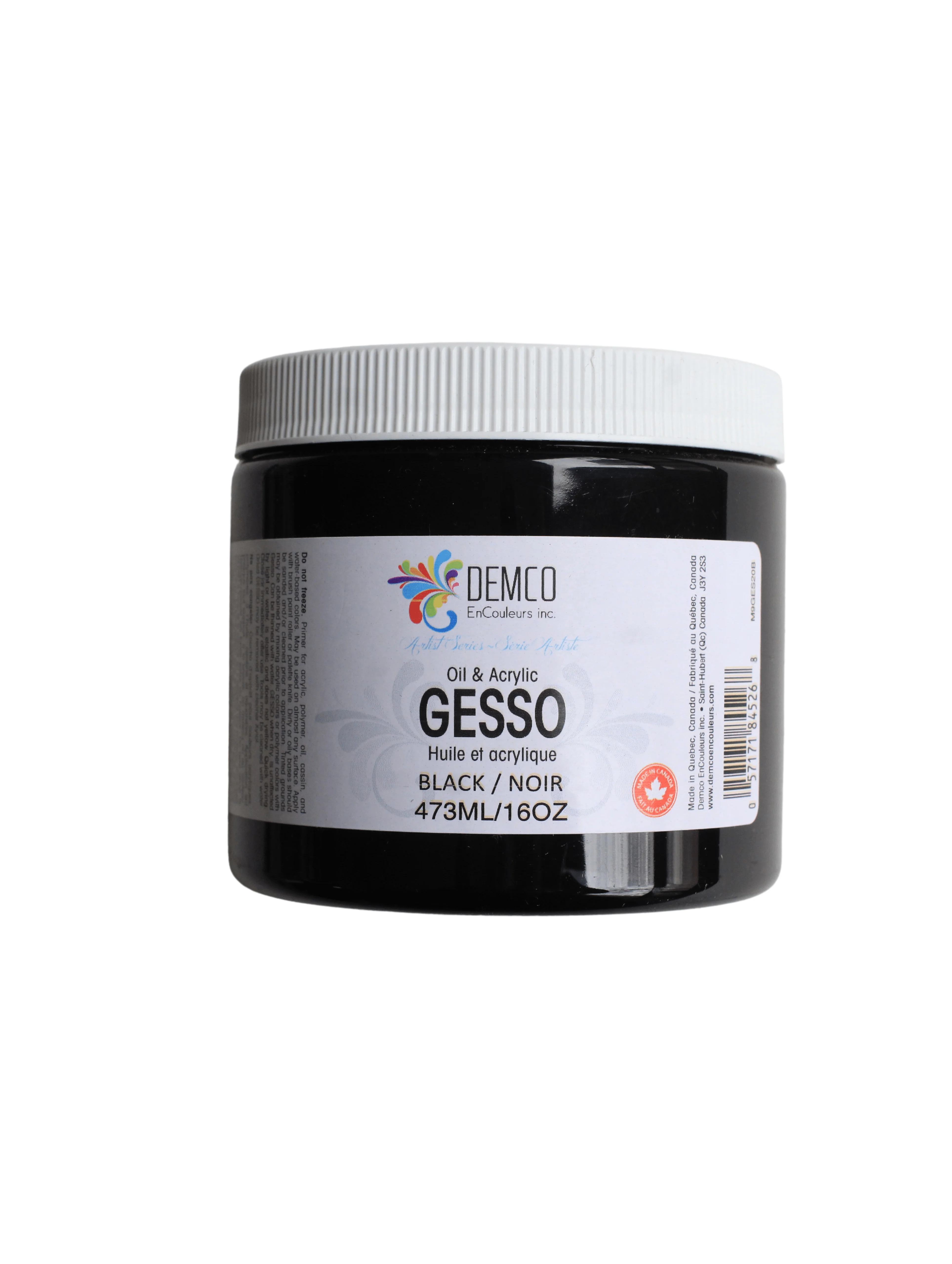 Demco - Black Gesso - 473mL Jar