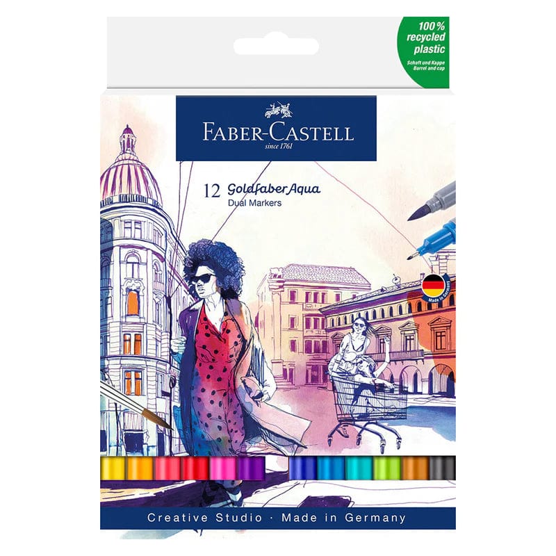 Faber-Castell - Goldfaber Aqua - Dual-Tip Markers - Set of 12