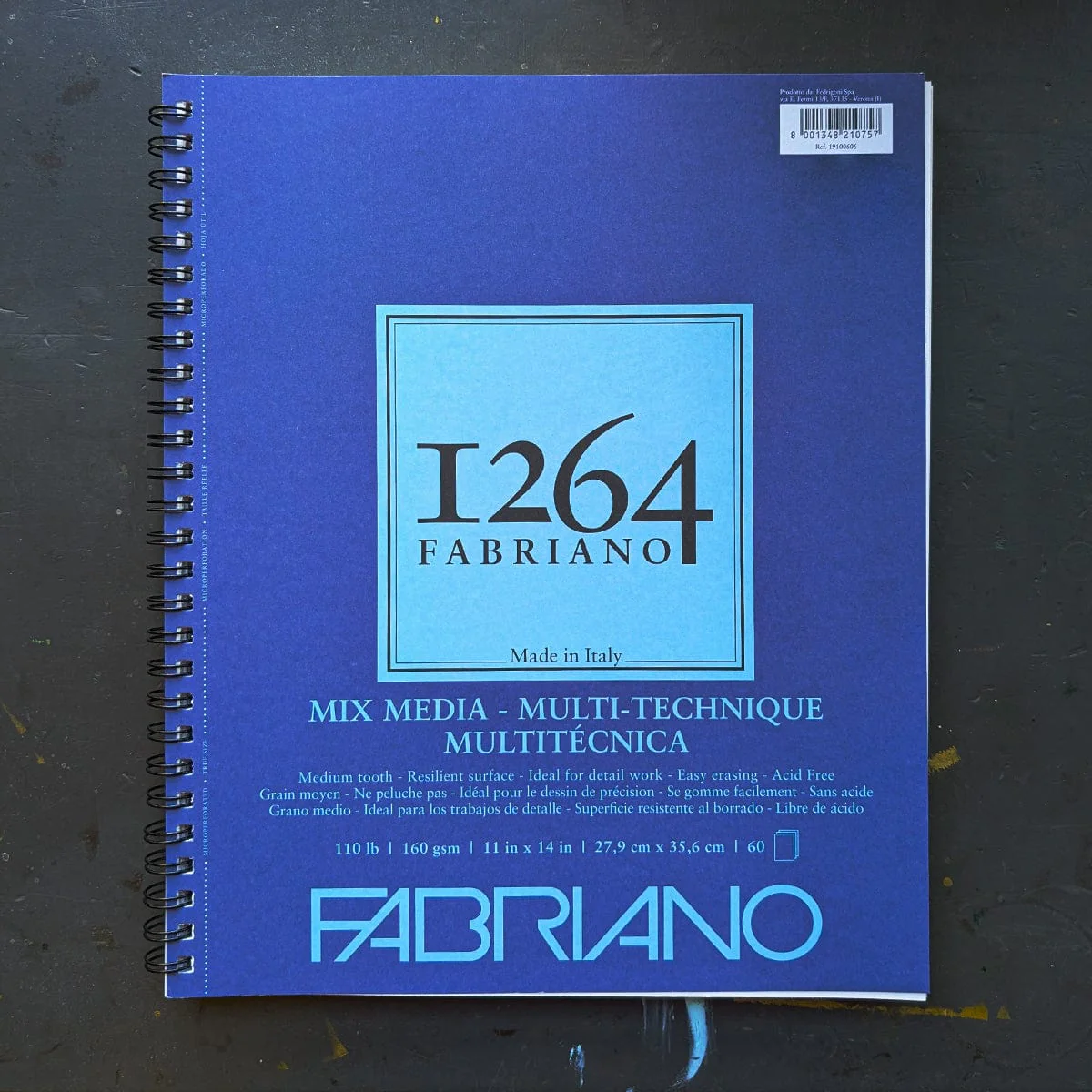 Fabriano - 1264 - Mixed Media Paper - 110lb - 11x14" Coil Pad