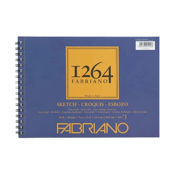 Fabriano - 1264 - Sketch Paper - 60lb - 9x12 Landscape Coil Pad