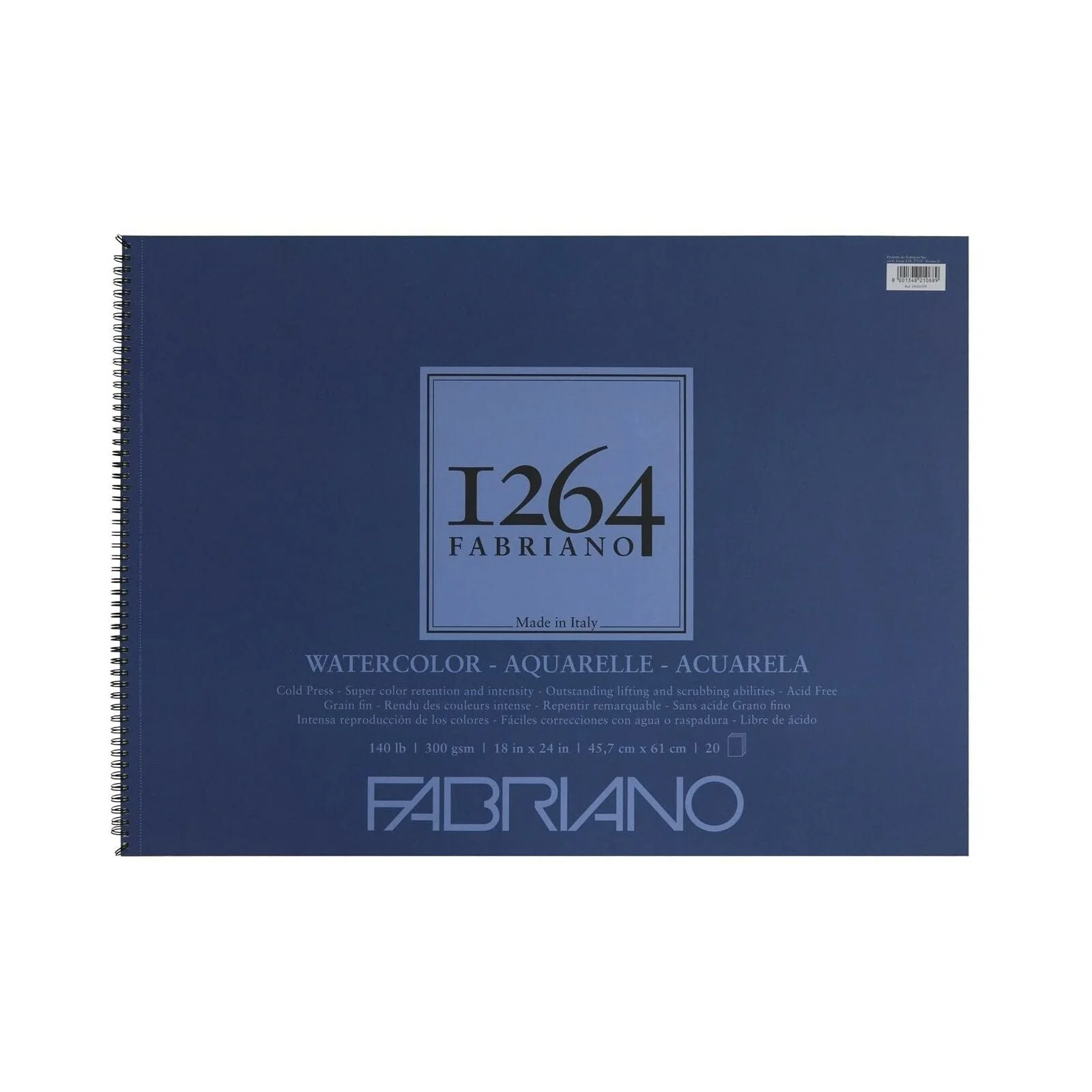 Fabriano - 1264 - Watercolour Paper - 140lb - 18x24" Coil Pad