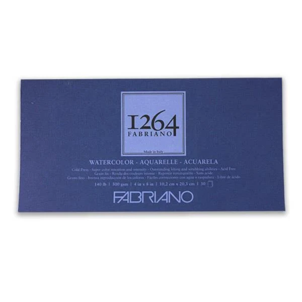 Fabriano - 1264 - Watercolour Paper - 140lb - 4x8" Landscape Pad