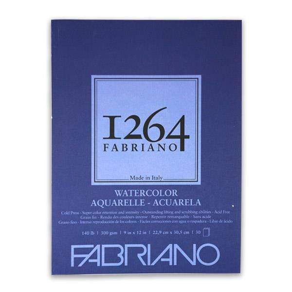 Fabriano - 1264 - Watercolour Paper - 140lb - 9x12" Pad