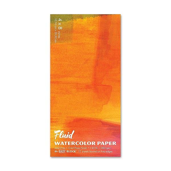 Fluid - Watercolour Block - Cold Press - 140lb - 4x8"