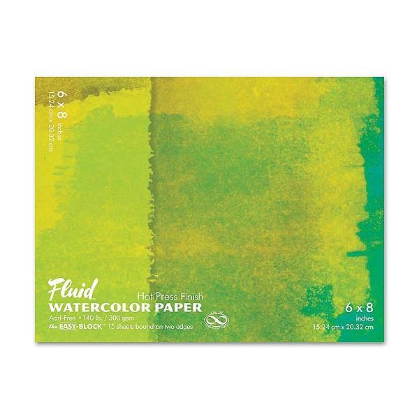 Fluid - Watercolour Block - Hot Press - 140lb - 6x8"