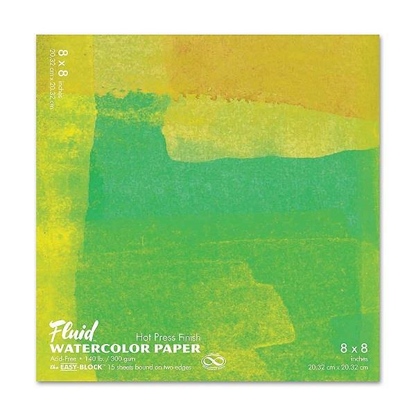 Fluid - Watercolour Block - Hot Press - 140lb - 8x8"