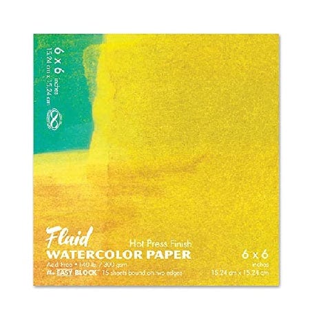 Fluid - Watercolour Block - Hot Press - 140lb - 6x6"